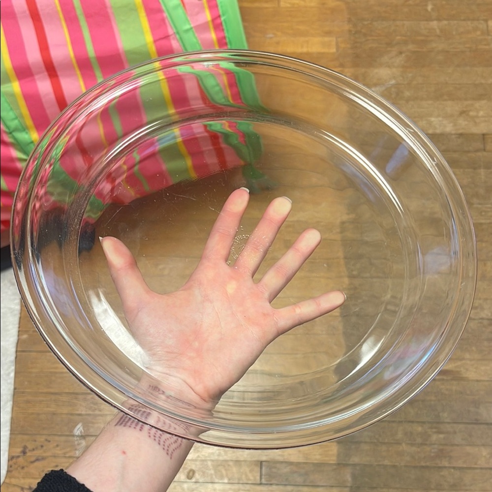 Vintage Clear Pyrex Glass Pie Dish